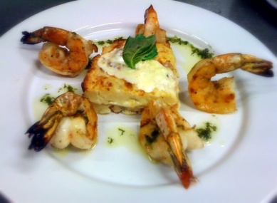 Shrimp and seafood with a touch of Italy.